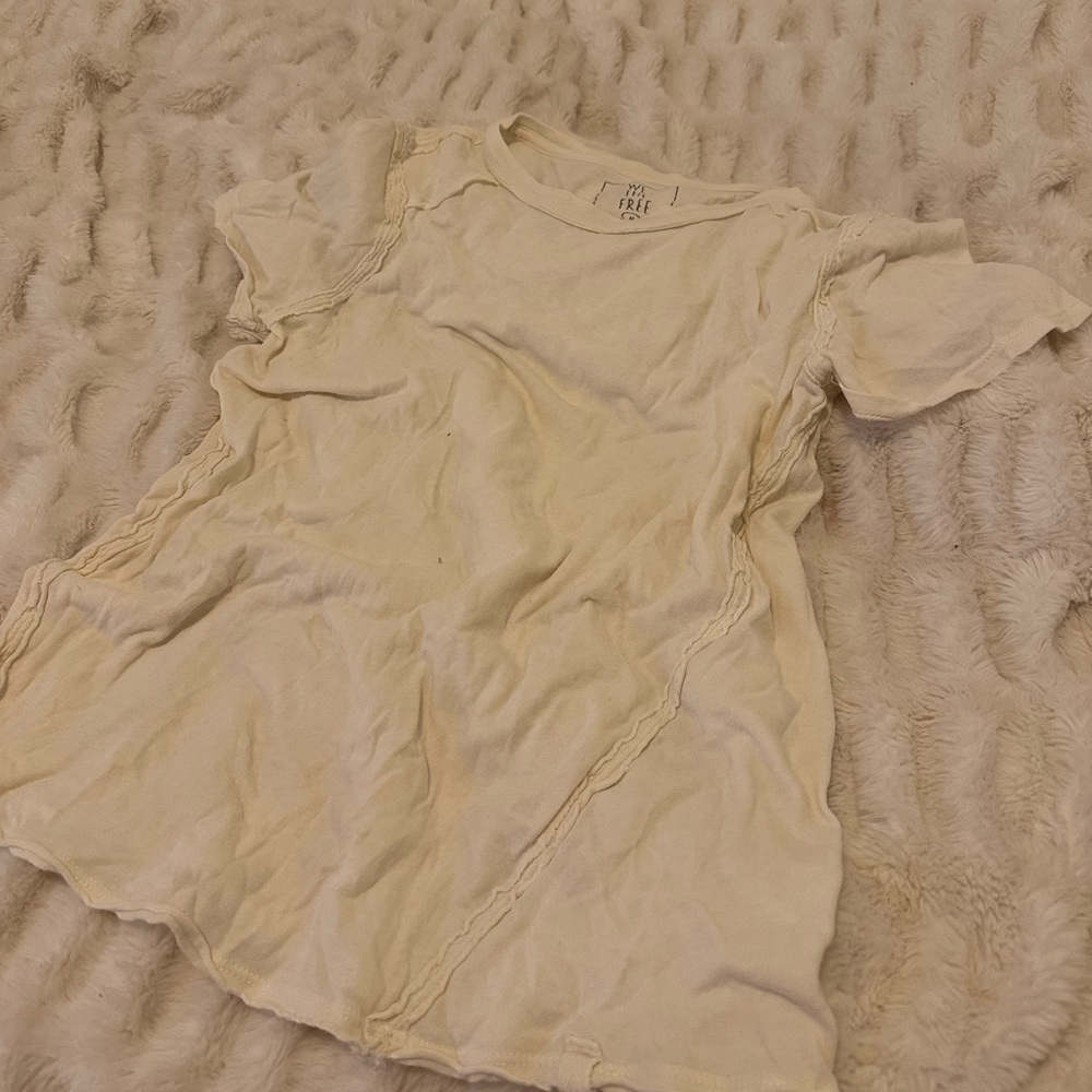 Free People We the Free White Tee